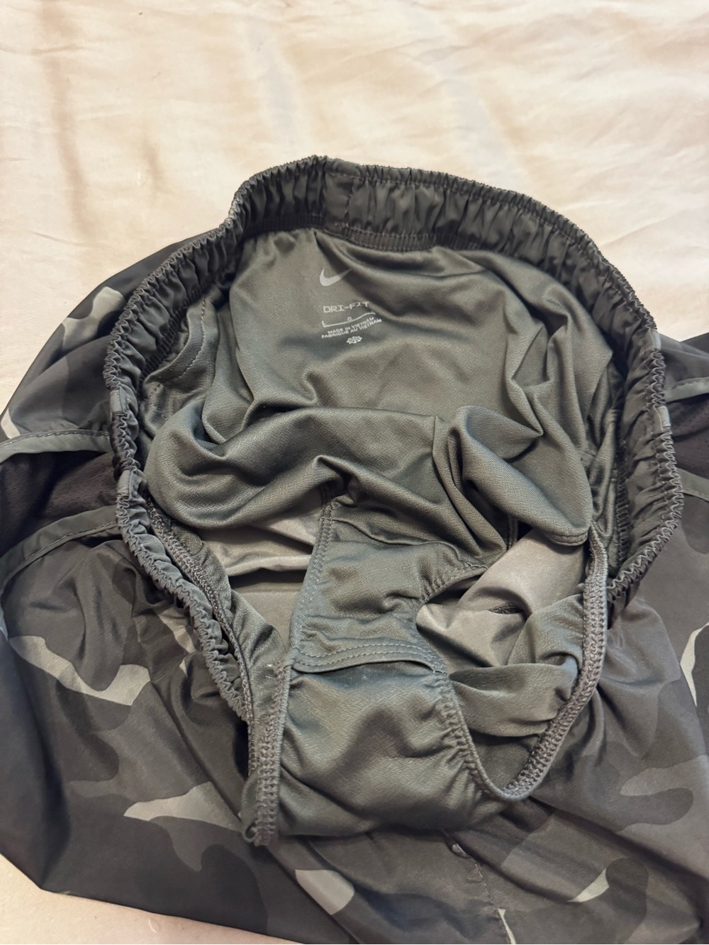 Nike Women’s Black & Gray Camo Athletic Shorts - Picture 3 of 3